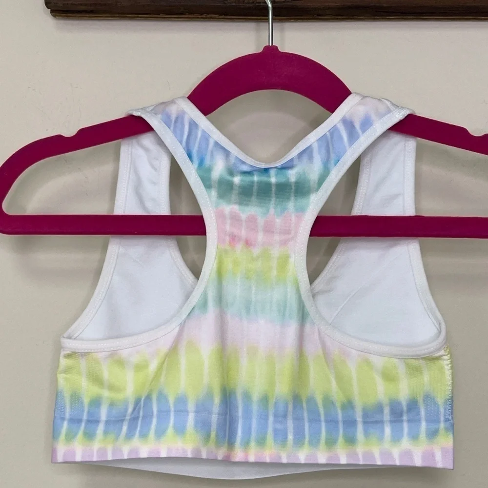Cat & Jack: (2) Girls Sports Bras - Tie Dye and Camo, Size S